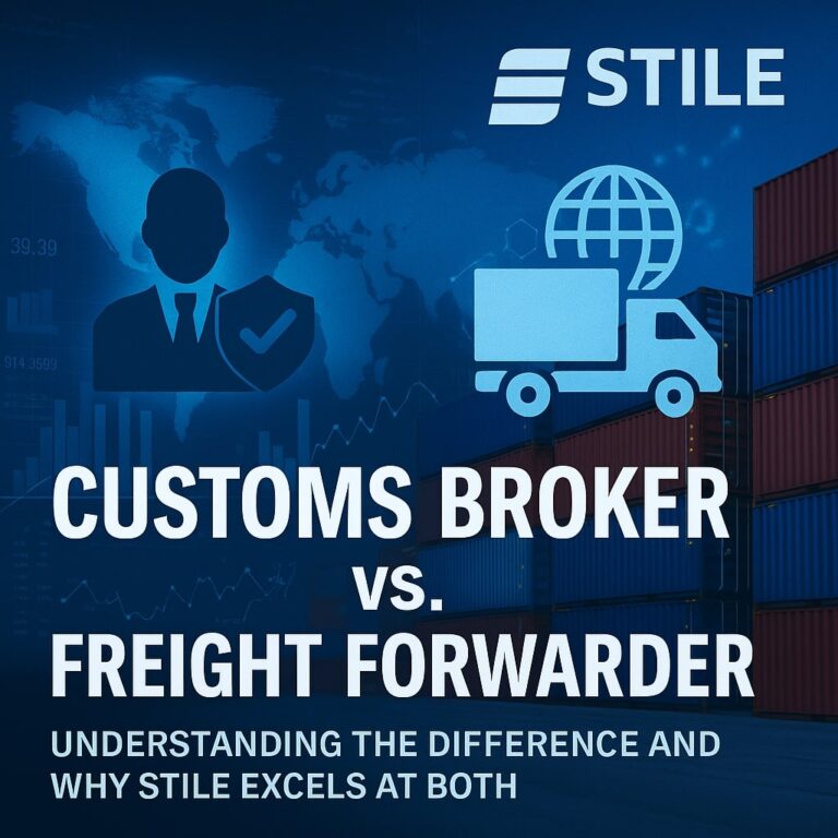 Stile, Effortless Worldwide Shipping Not sure if you need a customs broker or a freight forwarder? Learn the difference and discover how Stile Associates has delivered both services with excellence since 1968. When it comes to international shipping, the terms customs broker and freight forwarder are often used interchangeably, but they serve very different, yet complementary, roles. Understanding the distinction is key to building an efficient and compliant supply chain. At Stile Associates, we offer both services under one roof, providing our clients with seamless logistics solutions backed by decades of experience, customs compliance expertise, and end-to-end visibility. What Is a Customs Broker? A Customs Broker is a licensed professional company that ensures your goods meet all U.S. import regulations and clear customs efficiently. They handle: Classifying your goods with the correct HTS codes Submitting documentation to U.S. Customs and Border Protection (CBP) Paying duties, tariffs, and fees on your behalf Ensuring compliance with import laws, including partner government agencies like FDA, USDA, EPA, and more Managing recordkeeping and audit preparedness At Stile, we’ve been a trusted customs brokerage partner since 1968, with a team of licensed brokers and compliance professionals who proactively manage your regulatory responsibilities. Our experience is your protection helping you avoid costly delays, penalties, and non-compliance risks. What Is a Freight Forwarder? A Freight Forwarder focuses on the physical movement of goods. Think of them as logistics experts who: Book cargo space with airlines, ocean carriers, and trucking companies Consolidate shipments to optimize cost Prepare bills of lading and shipping documents Offer cargo insurance and route optimization Manage the full journey, from factory to final destination As a fully licensed and bonded Freight Forwarder, Stile Associates coordinates every leg of your cargo’s journey. With offices in New York City, Los Angeles, and Miami, we leverage global partnerships and cutting-edge tracking systems to ensure timely, efficient, and transparent shipping. Customs Broker vs. Freight Forwarder: Key Differences AspectCustoms BrokerFreight ForwarderGovernment InteractionWorks with U.S. Customs & agenciesPhysical cargo movementCore FocusImport documentation & dutiesWorks with carriers and logistics firms Transport logistics & coordinationLicensing RequiredYes (U.S. CBP license) Yes (FMC license, if NVOCC)Services IncludeEntry filing, HTS classification, dutiesBooking cargo, shipping docs, routing Why Stile Associates Is Your All-in-One Solution Many companies outsource these roles to separate providers, which can lead to miscommunication, delays, and inefficiencies. At Stile, we integrate customs brokerage and freight forwarding under one experienced roof, offering: Faster turnaround times through streamlined communication Real-time cargo tracking with our Stile Visibility Platform CTPAT-certified secure supply chain practices Licensed professionals handling every step of your shipment Personalized support, we treat every client like family Whether you're a seasoned importer or just getting started, Stile Associates simplifies global trade by managing every detail with precision and care. Conclusion: Choose Smart. Choose Stile. When you partner with Stile Associates, you get more than just a service provider — you gain a strategic partner who understands both the regulatory and logistical complexities of global shipping. From compliance to cargo, we’ve got you covered. Choose Stile — Your Smartest Move in Global Trade Whether you're shipping across the country or across continents, Stile Associates is the strategic partner that helps you build a smarter, more resilient supply chain. Since 1968, we’ve been delivering peace of mind and performance. Let’s take your logistics to the next level together. Visit us at www.stileintl.com Or contact us at stevenheid@stileintl.com Stile Associates – Trusted. Proven. Personal.