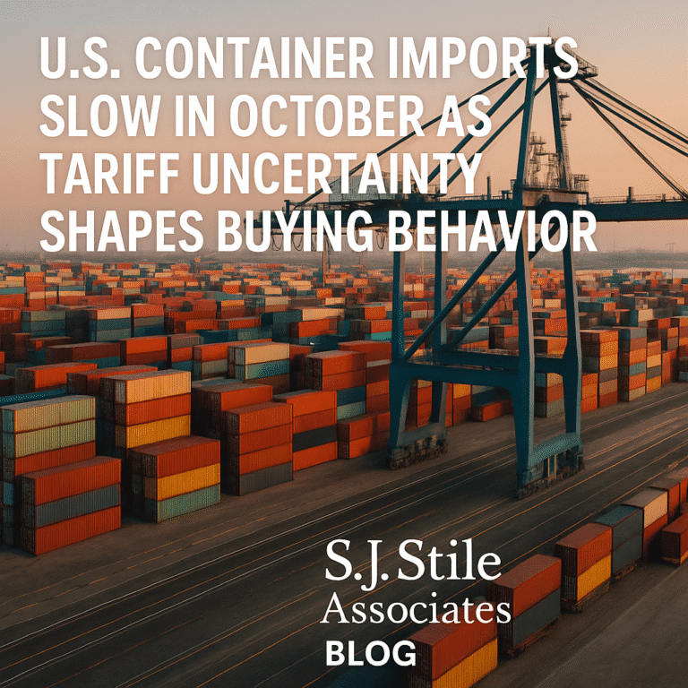 U.S. Container Imports Slow in October as Tariff Uncertainty Shapes Buying Behavior﻿