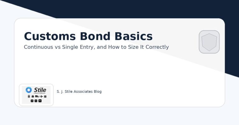 Customs Bond Basics, Continuous vs Single Entry, and How to Size It Correctly﻿