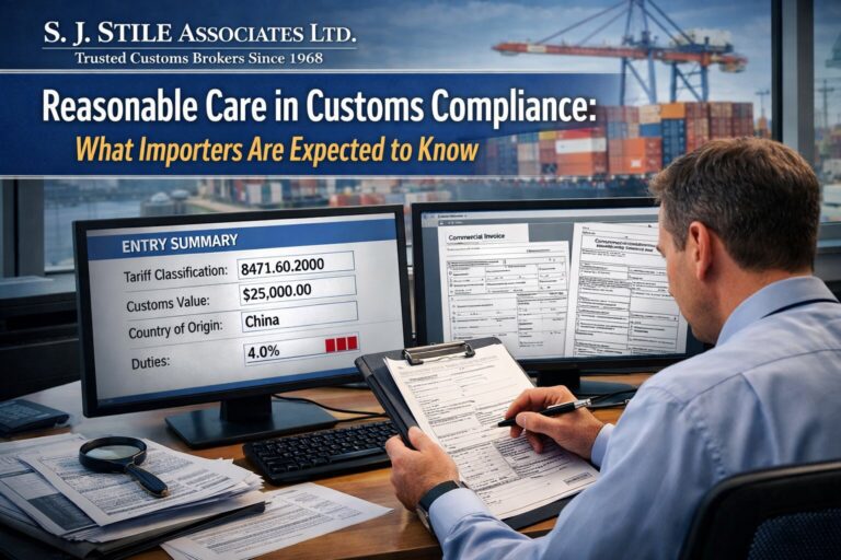 Reasonable Care in Customs Compliance, What Importers Are Expected to Know