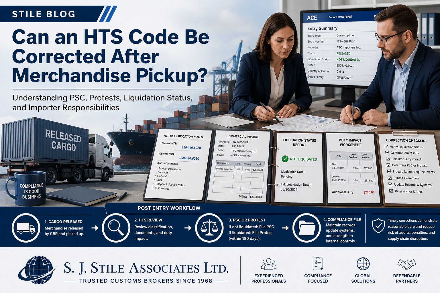 Can an HTS Code Be Corrected After the Merchandise Has Been Picked Up?